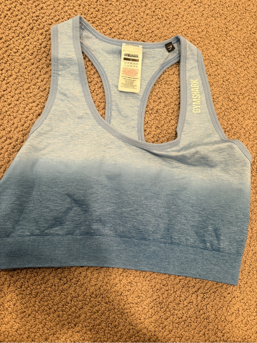 Gymshark Seamless Racerback Sports Bra and matching shorts